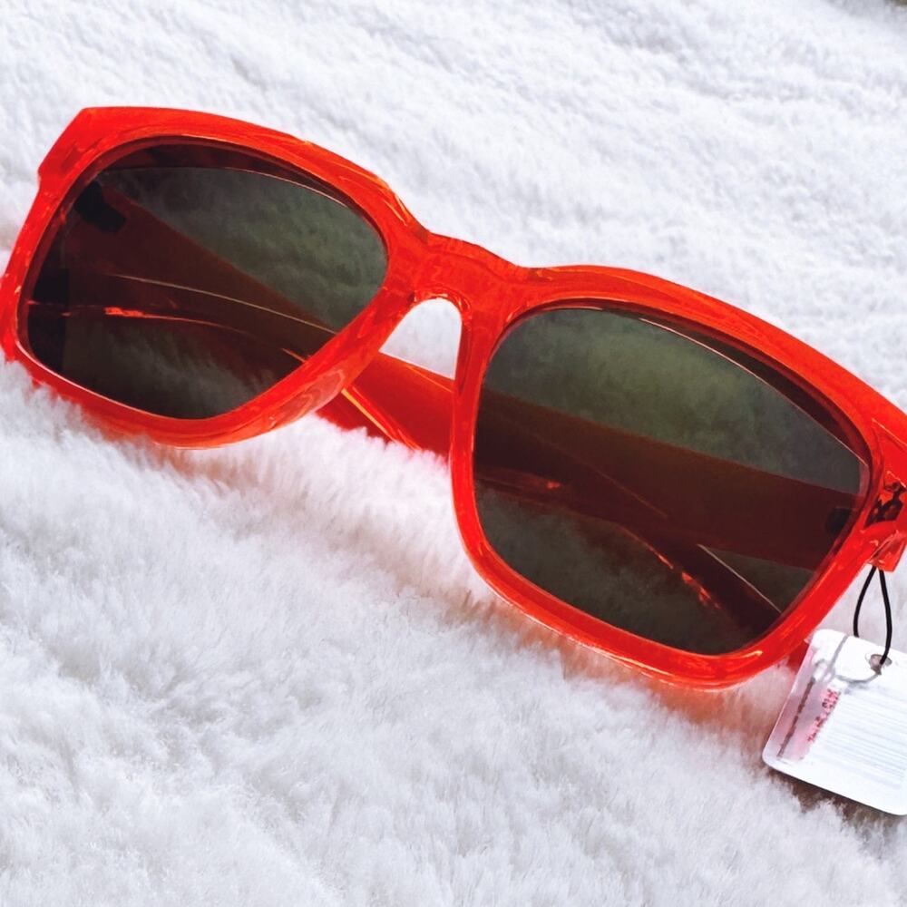 Cedric Bright Orange Mirrored Sunglasses